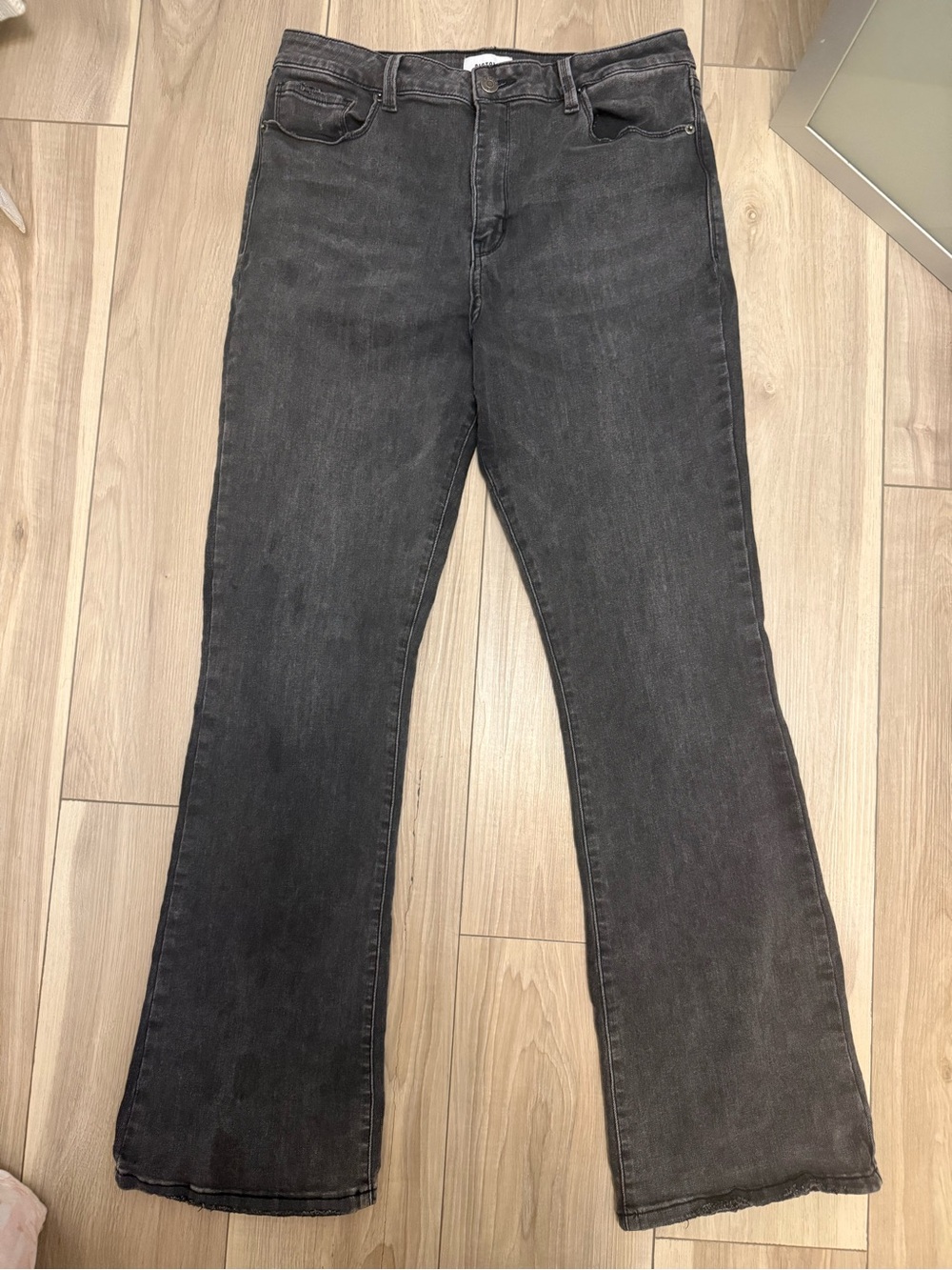 Pistola Denim High Rise Bootcut Flare Jeans in Faded Black - Size 31